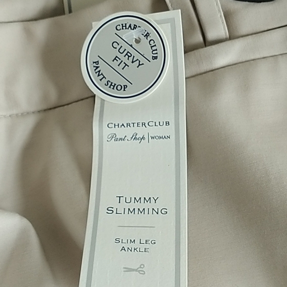 Charter Club Pant Shop Curvy Fit Sand  Plus Sz 24W - Picture 2 of 8